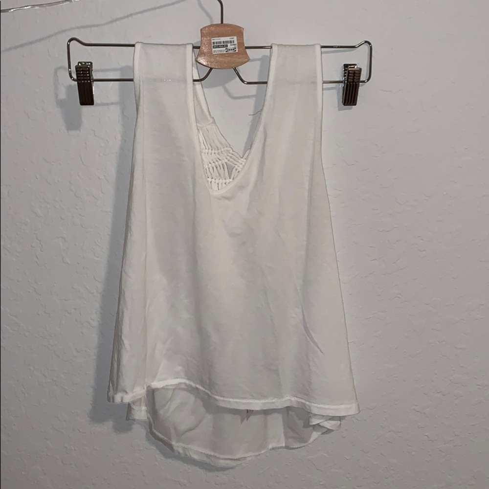 White tank with open back
